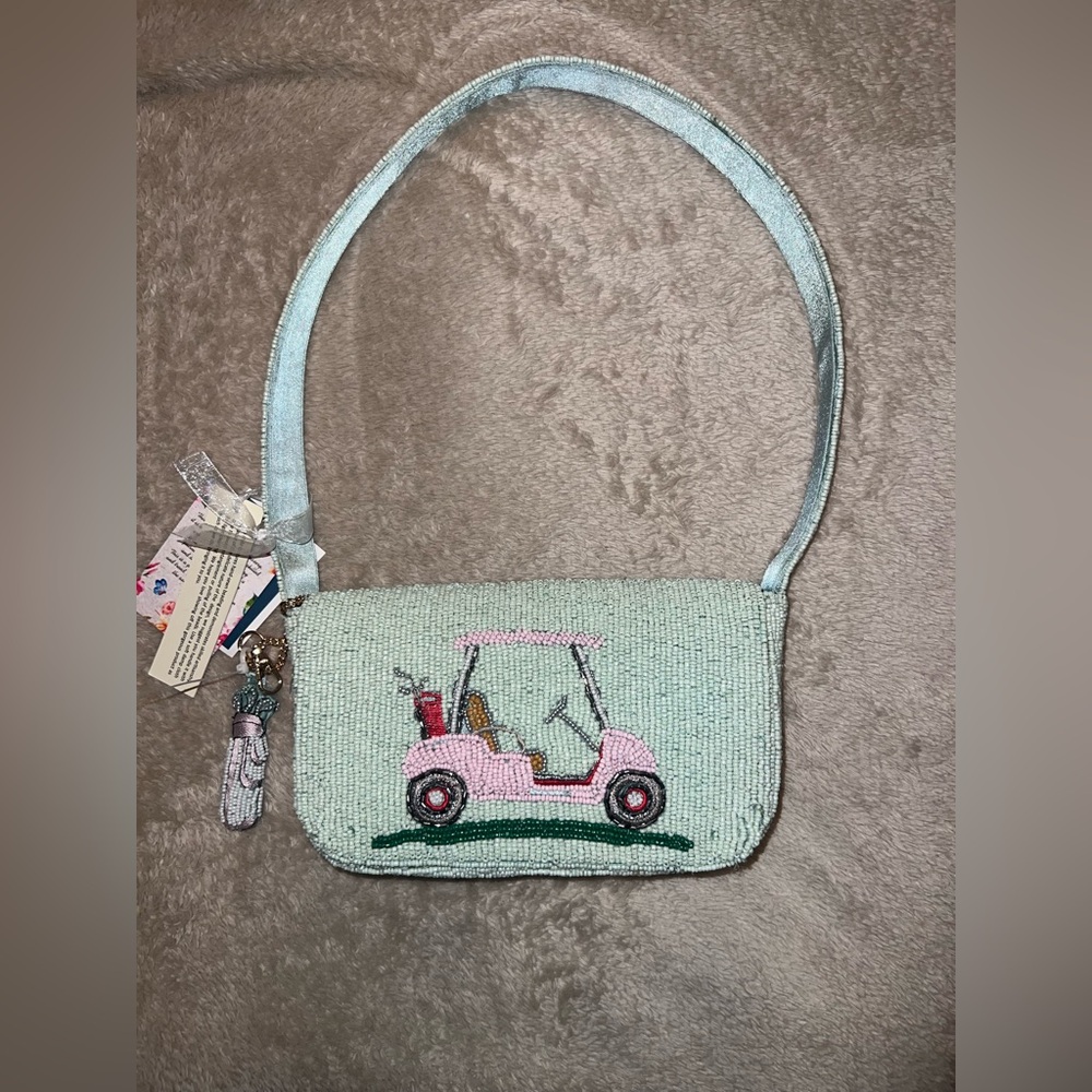 ✅VIRAL BEADED BAG GOLF CART with CHARM.
